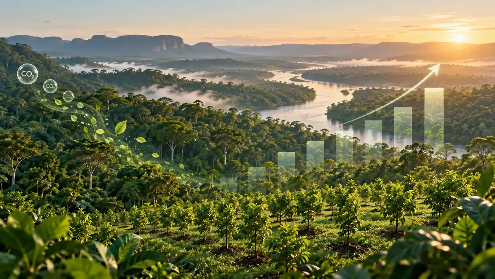 Large-scale native Amazon rainforest restoration on degraded pastureland representing the expanding carbon-removal market