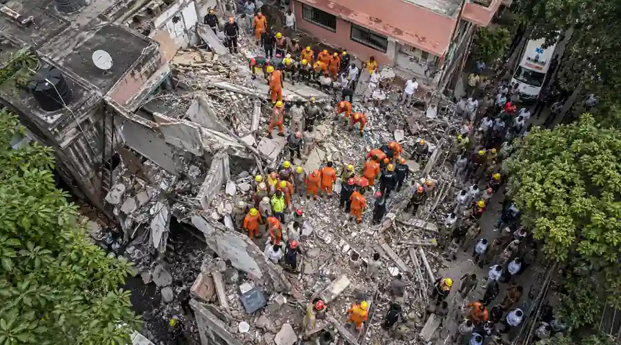 Rescue and emergency response after the Satya Niketan hostel building collapse in Delhi