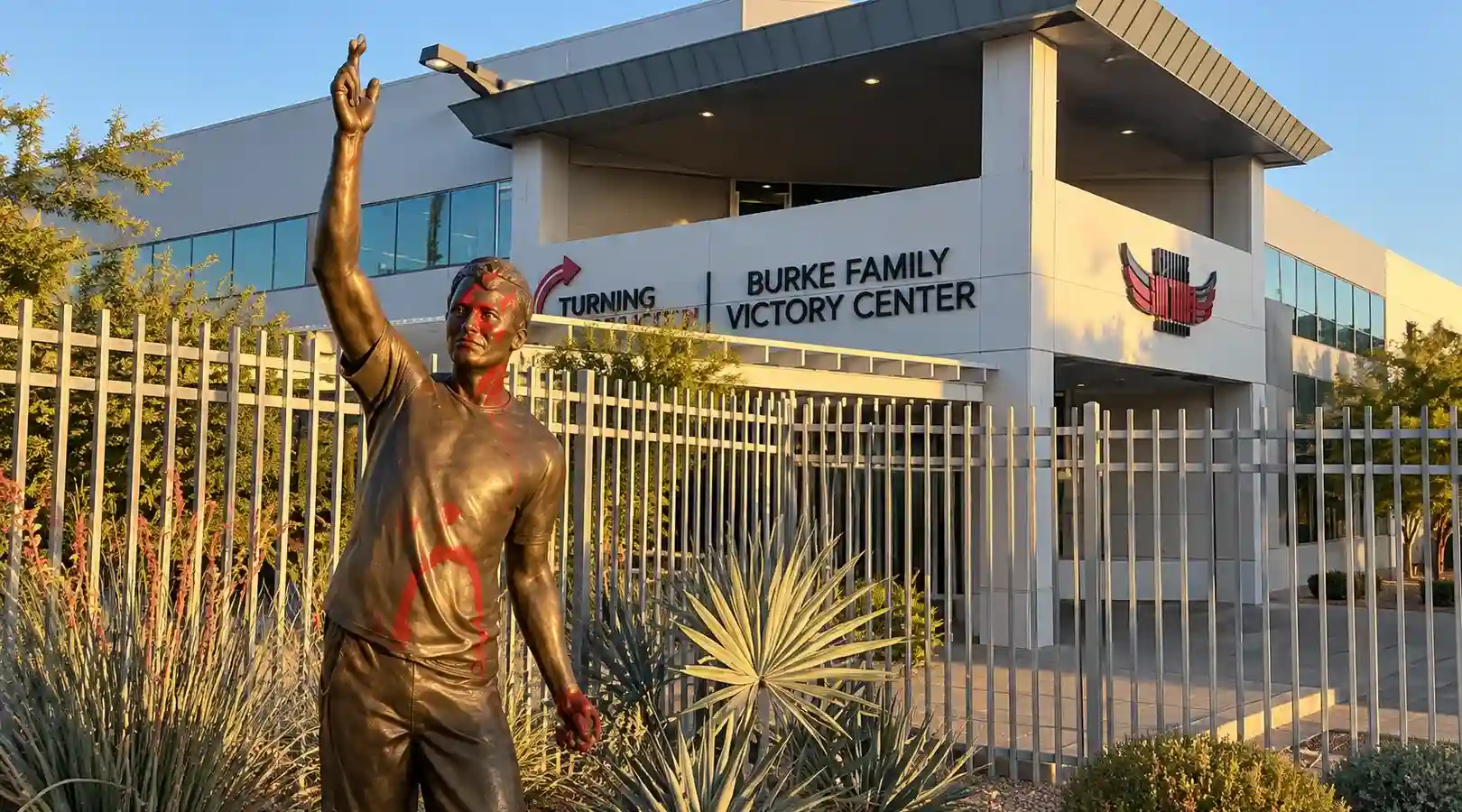 The exterior of the Turning Point USA headquarters building in Phoenix.