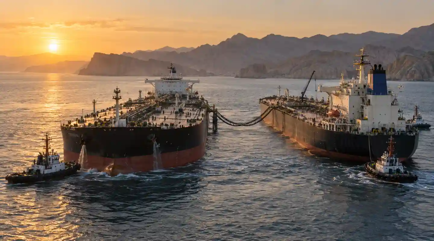 Gulf of Oman Oil Transfers Hit Capacity as Hormuz Disruption Rewires Shipping