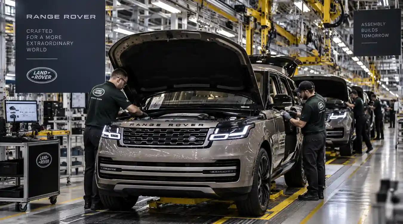 Jaguar Land Rover factory and UK automotive supply chain