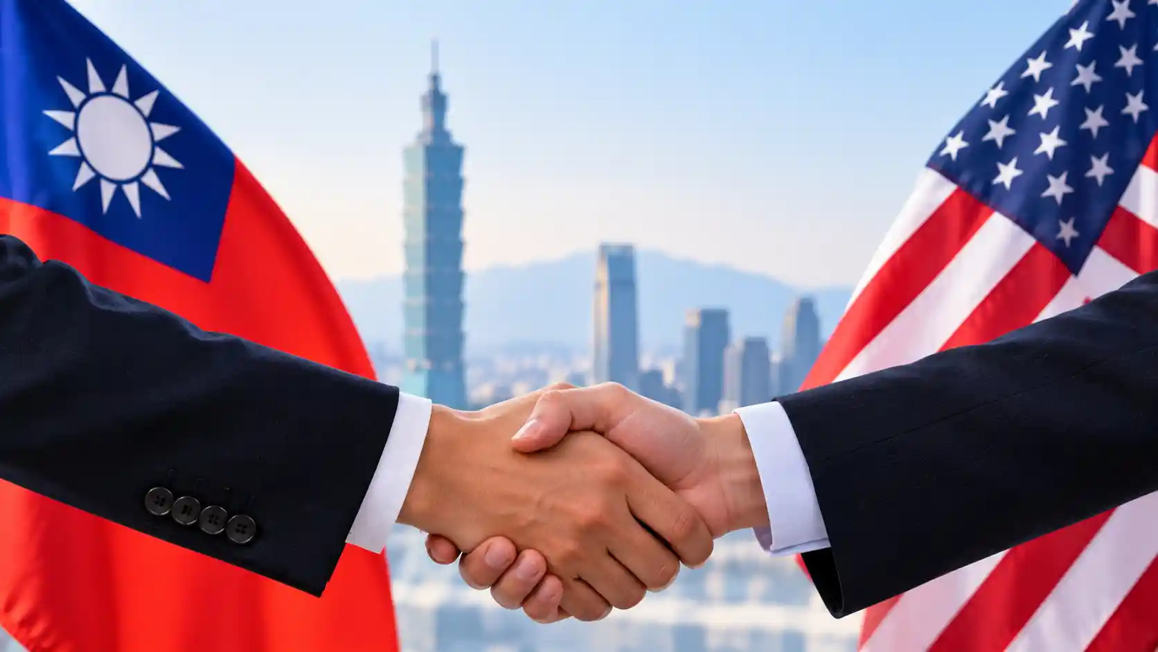 Taiwan and United States university students and semiconductor engineers collaborating inside an advanced chip research and training facility