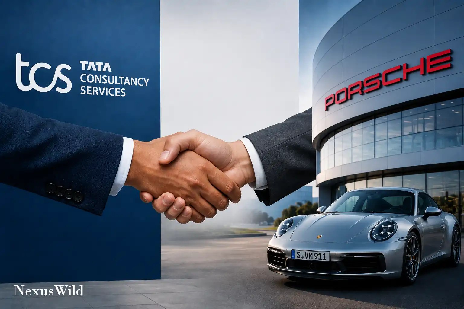 A digital representation of IT services and automotive technology merging