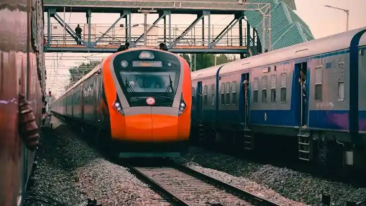 The Vande Bharat Freight EMU during its high-speed trial run on the Indian Railways network.
